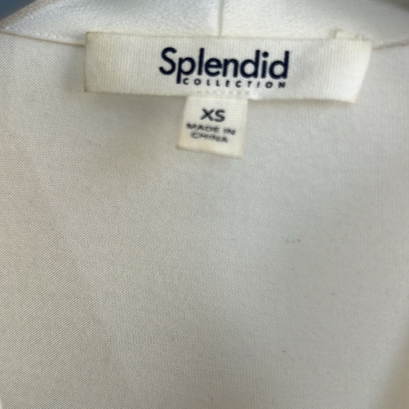 Splendid Solid Surplice Tank off white - Picture 3 of 3